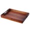 Vevor Serving Tray 17x12.2 Inch Acacia Food Serving Table Laptop Desk with Handles WB-XSM43315 - alternate 1