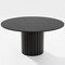 Homeroots 60" Black Solid Wood Pedestal Base Round Top Dining Table 721034 - alternate 4