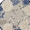 Homeroots 8' Blue and Gray Round Floral Indoor Outdoor Area Rug 527633 - alternate 6