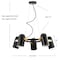 Jonathan Y Eugenio 24.5 in. Adjustable Metal LED Chandelier, Black/Brass Gold JYL6119A - alternate 9