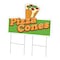 Signmission Pizza Cones Die Cut Yard Sign & Stake outdoor plastic coroplast window, C-DC-2436-Pizza Cones19 C-DC-2436-Pizza Cones19 - alternate 1