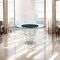 Homeroots 48" Clear And Silver Glass And Stainless Steel Pedestal Base Round Top Dining Table 569437 - alternate 11