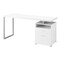 Homeroots 60" White and Silver Computer Desk With Two Drawers 333384 - alternate 4