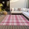 Homeroots 9' X 12' Blush Ivory And Copper Plaid Washable Indoor Outdoor Area Rug 597091 - alternate 8