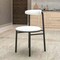 Leisuremod Lume Modern Dining Side Chair in Polyester with Black Steel Frame in White, 4PK LC20W4 - alternate 9