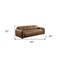 Homeroots 95" Dark Brown Top Grain Leather Sofa With Black Legs 491345 - alternate 6