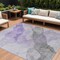 Homeroots 8' X 10' Lavender And Gray Abstract Washable Indoor Outdoor Area Rug 631836 - alternate 1