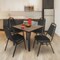 Regency Square Kee Breakroom Table W/ 4 Restaurant Stack Chairs, 36 in W, 36 in L, Noble Oak TB3636NOBPBK29BK - alternate 5