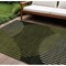 Homeroots 9' X 12' Olive Green And Black Geometric Washable Indoor Outdoor Area Rug 597647 - alternate 1
