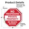 Signmission No Trespassing Private Property No, 4 inch X 4 inch, Vinyl Decal, 2PK OC-D-2PACK-4-91 - alternate 4