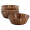 Megachef 4 Piece 6.75 Inch Acacia Wood Salad Bowl Set 750122185M - alternate 5