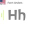 Aacc Self-Adhesive Vinyl Letter: H, Scale: 8 in. Color: Gray Font: Anders by AACC-Anders-UH-Gray-I8x1 - alternate 1