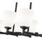 Z-Lite Oren 8-Light Linear Chandelier, 17.5 in W, Matte Black 7004-8L-MB - alternate 5