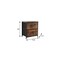 Homeroots Set Of Two 12" Black And Brown Fabric Metal And Wood Two Drawer Dresser, 2PK 635726 - alternate 4