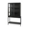 Homeroots 36in Black Solid Wood and Metal Display Cabinet With Two Doors 611034 - alternate 1