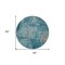 Homeroots 8' Teal Blue And Gray Round Abstract Washable Indoor Outdoor Area Rug 596892 - alternate 7