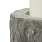 Homeroots 9" Gray Distressed Abstract Ceramic Tabletop Pillar Candle Holder 608522 - alternate 3
