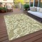 Homeroots 10' X 14' Sage And Ivory Damask Washable Indoor Outdoor Area Rug 614400 - alternate 4