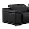 Homeroots Black Leather Modular L Shaped Seven Piece Corner Sectional With Console 643902 - alternate 2