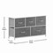 Flash Furniture Harris 5 Drawer Vertical Storage Dresser with White Cast Iron Frame, White Wood Top and Gray Easy P WX-5L206-W-WH-GR-GG - alternate 7