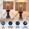 Jonathan Y Sherry 22" Bohemian Coastal Hourglass Totem Resin w/Hand-Woven Paper Rope Drum Shade LED Table, 2PK JYL5513C-SET2 - alternate 6