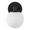Jonathan Y Modernist Globe 5.75" 1-Light Metal/Frosted Glass Modern Contemporary LED Vanity, Black JYL3540B - alternate 8