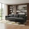 Homeroots 102" Gray Fabric Sofa With Brown Legs 641050 - alternate 4