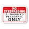 Signmission No Trespassing Authorized Personnel Only, Heavy-Gauge Aluminum, 18" H, A-1824-24961 A-1824-24961 - alternate 1