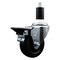 Service Caster 3.5'' Hard Rubber Swivel 1-3/8'' Expanding Stem Caster with Brake SCC-EX20S3514-HRS-PLB-138 - alternate 1