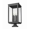 Z-Lite Hartwell 6-Light Outdoor Pier Mounted Fixture, 15 in W x 34 H, Sand Black 5019PHXXLS-SQPM-BK - alternate 6