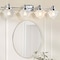 Jonathan Y Orleans 35.75" 4-Light Iron/Glass Coastal Cottage LED Vanity Light, Chrome JYL3533A - alternate 7