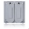 Leviton Weatherproof Cover, Weatherproof Boxes Box Type, 2 Gang, Aluminum, Duplex Receptacle Cover Type WM2V-GY - alternate 1