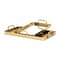Homeroots Set of Two Gold And Mirrored Glass Handmade Serving Trays 625661 - alternate 5