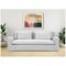 Homeroots 93" Light Gray Slipcovered Fabric Sofa With Toss Pillows 607323 - alternate 3
