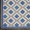Homeroots 8' X 11' Blue And Gray Geometric Indoor Outdoor Area Rug 546857 - alternate 6