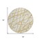 Homeroots 8' Gold And Ivory Round Abstract Washable Indoor Outdoor Area Rug 614349 - alternate 7
