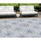 Homeroots 8' X 10' Gray And Denim Blue Medallion Washable Indoor Outdoor Area Rug 587659 - alternate 1