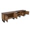 Homeroots 93" Brown Solid Wood Cabinet Enclosed Storage Distressed TV Stand 528767 - alternate 8