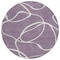 Homeroots 8' Purple And Ivory Round Abstract Washable Indoor Outdoor Area Rug 597513 - alternate 7