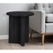 Homeroots 22" Black Wood Round End Table 544243 - alternate 1