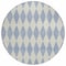 Homeroots 8' Sky Blue And Ivory Round Geometric Washable Indoor Outdoor Area Rug 577117 - alternate 6