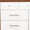 Homeroots 56" Brown and White Solid Wood Seven Drawer Double Dresser 524152 - alternate 5
