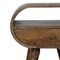 Homeroots 21" Brown Solid Wood Round One Drawer Nightstand 651857 - alternate 7