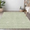 Homeroots 10' X 14' Artichoke Green And Ivory Chevron Washable Indoor Outdoor Area Rug 596236 - alternate 5