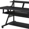 Homeroots 67" Black Wood and Metal Rolling Computer Desk 491535 - alternate 5