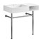 Kingston Brass 36-Inch Solid Surface Console Sink with Stainless Steel Legs, 8-Inch, 3-Hole KVPB3368SQA1 - alternate 1
