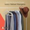 Campior Ivory Velvet Hangers, 360 Deg Swivel Hook, Non-Slip and Space Saving Hangers, Heavy-Duty, 5PK CMPVVH5IV - alternate 5