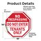 Signmission No Trespassing Do Not Enter Tenants, 18 inch X 18 inch, Vinyl Decal, 2PK OC-D-2PACK-18-96 - alternate 4