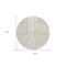 Homeroots 8' Ivory Brown And Gold Round Striped Washable Indoor Outdoor Area Rug 597399 - alternate 6