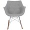 Leisuremod Willow Twill Fabric Eiffel Rocking Chair, Grey WR24GRT - alternate 5
